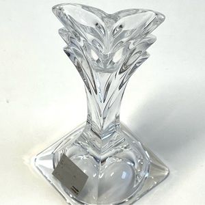 Mikasa Lead Crystal Candle Holder Art Deco 5 Inches Tall Elegant